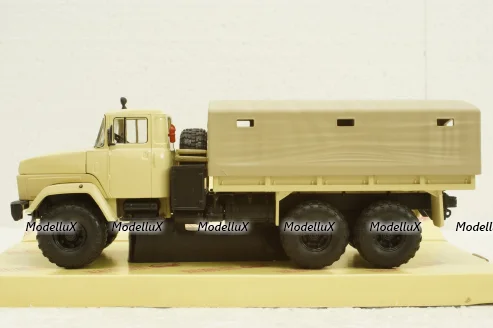 Краз-260 борт с тентом бежевый 1990, Н291, Наш Автопром 1:43