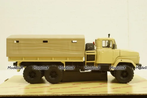 Краз-260 борт с тентом бежевый 1990, Н291, Наш Автопром 1:43