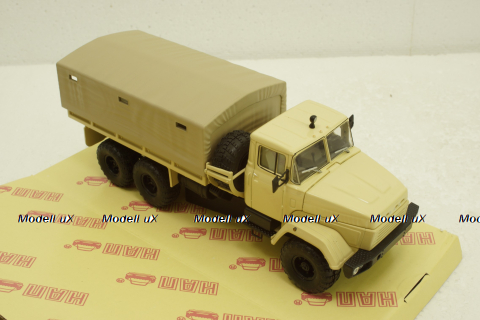 Краз-260 борт с тентом бежевый 1990, Н291, Наш Автопром 1:43