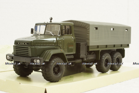 Краз-260 борт с тентом Хаки 1990, Н291, Наш Автопром 1:43