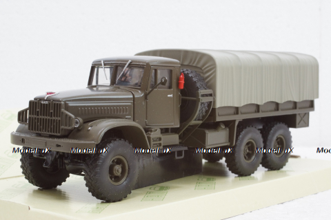 Краз-214Б борт с тентом хаки 1963, Н287, Наш Автопром 1:43