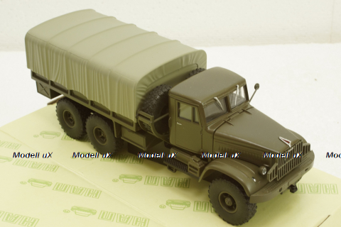 Краз-214Б борт с тентом хаки 1963, Н287, Наш Автопром 1:43