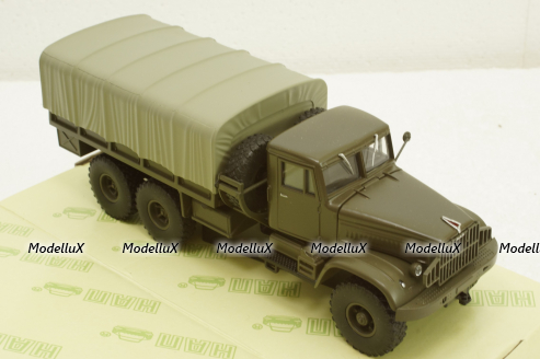 Краз-214Б борт с тентом хаки 1963, Н287, Наш Автопром 1:43