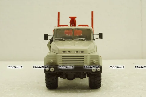 Краз-260Л лесовоз серый/красный, Н728, Наш Автопром 1:43