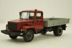 Газ-3307, бортовой с лебедкой, красный, (Конверсия), АвтоИстория 1:43
