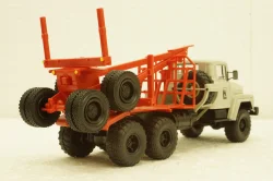Краз-260Л лесовоз серый/красный, Н728, Наш Автопром 1:43