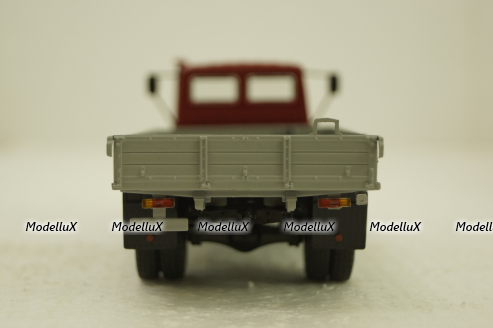Газ-3307, бортовой с лебедкой, красный, (Конверсия), АвтоИстория 1:43