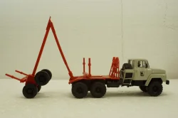 Краз-260Л лесовоз серый/красный, Н728, Наш Автопром 1:43