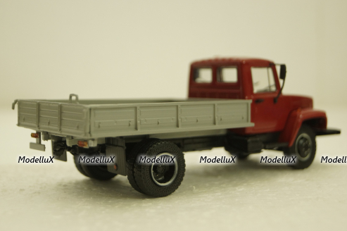 Газ-3307, бортовой с лебедкой, красный, (Конверсия), АвтоИстория 1:43