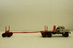 Краз-260Л лесовоз серый/красный, Н728, Наш Автопром 1:43