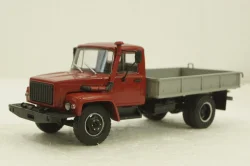 Газ-3307, бортовой с лебедкой, красный, (Конверсия), АвтоИстория 1:43