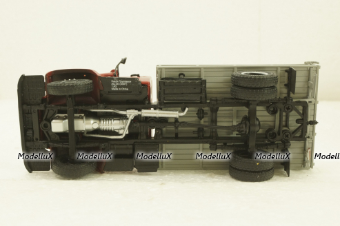Газ-3307, бортовой с лебедкой, красный, (Конверсия), АвтоИстория 1:43