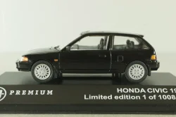 Honda Civic 1987, black, T9P-10004, Triple 9 1:43 Уценка!