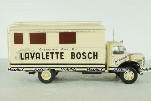Berliet GLC6 Truck Operation Gas Oil, 2-assi, beige, G111A044, Berliet Collection #44, Hachette 1:43