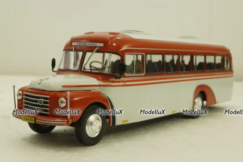Volvo B375 bus 1957, red/white, Autobus Dal Mondo #72, Hachette 1:43