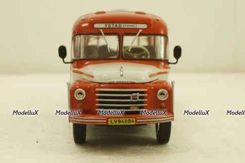 Volvo B375 bus 1957, red/white, Autobus Dal Mondo #72, Hachette 1:43