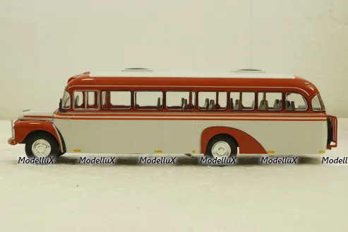 Volvo B375 bus 1957, red/white, Autobus Dal Mondo #72, Hachette 1:43