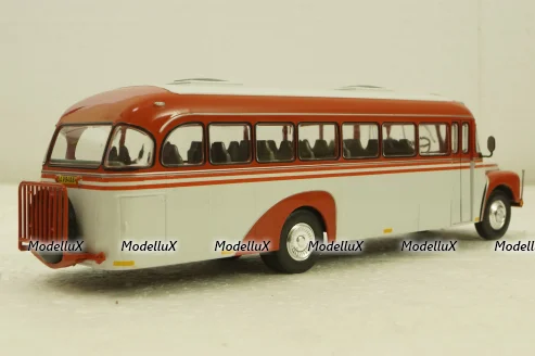 Volvo B375 bus 1957, red/white, Autobus Dal Mondo #72, Hachette 1:43