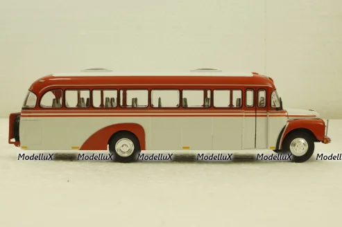Volvo B375 bus 1957, red/white, Autobus Dal Mondo #72, Hachette 1:43