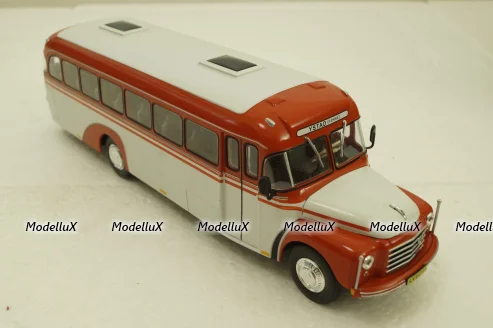 Volvo B375 bus 1957, red/white, Autobus Dal Mondo #72, Hachette 1:43