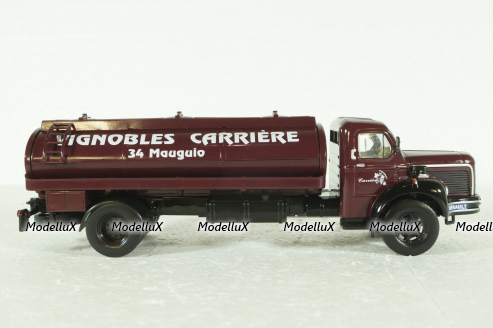 Berliet GLM10B M3 6X4 TANKER TRUCK PINARDIER 3-ASSI 1955, Berliet Collection, Hachette 1:43