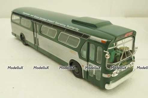 GM New Look TDH-5303 1965, bus, green,  AUTOBUS DAL MONDO, Hachette 1:43 Уценка!