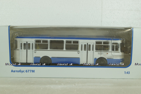ЛИАЗ-677М (бело-голубой), Советский Автобус 1:43