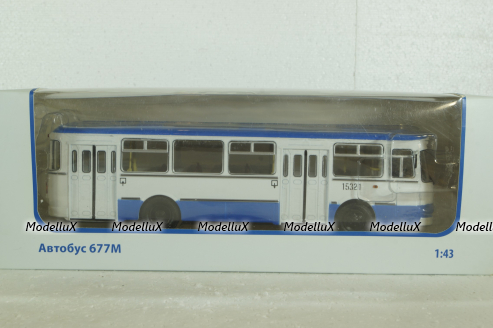 ЛИАЗ-677М (бело-голубой), Советский Автобус 1:43