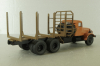 Краз-219Б лесовоз, оранжевый, с бревнами Modellux 1:43