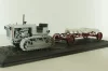 Сталинец-65 трактор, 1937, серый с прицепом, Model43 1:43