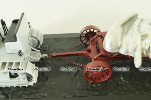 Сталинец-65 трактор, 1937, серый с прицепом, Model43 1:43
