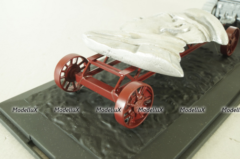 Сталинец-65 трактор, 1937, серый с прицепом, Model43 1:43