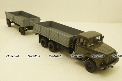 Краз-260 с прицепом, хаки, (НАП) Конверсии 1:43