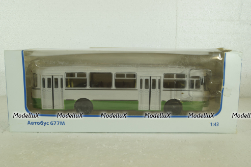 Лиаз-677М, бело/зеленый, Советский Автобус 1:43