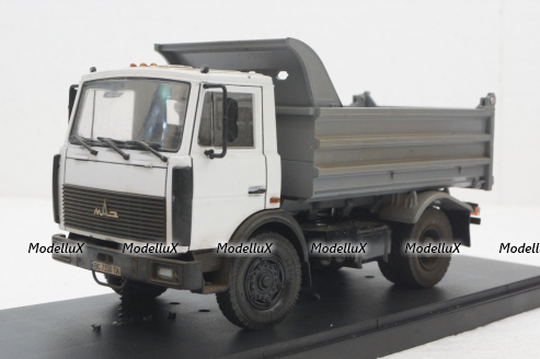 Маз-5551, самосвал, белый/серый, (АвтоИстория) Конверсии 1:43