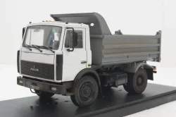 Маз-5551, самосвал, белый/серый, (АвтоИстория) Конверсии 1:43