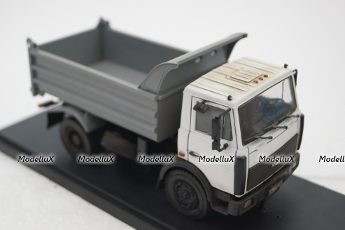 Маз-5551, самосвал, белый/серый, (АвтоИстория) Конверсии 1:43