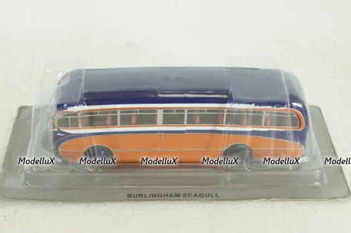 Burlingham Seagull, orange/blue,  Kultovni Autobusy Minule Ery 1:72