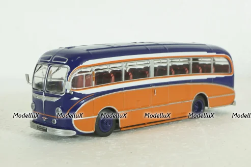 Burlingham Seagull, orange/blue,  Kultovni Autobusy Minule Ery 1:72