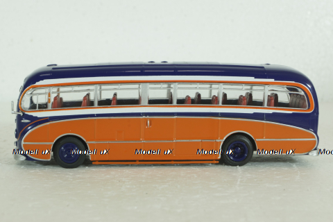 Burlingham Seagull, orange/blue,  Kultovni Autobusy Minule Ery 1:72