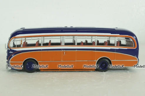 Burlingham Seagull, orange/blue,  Kultovni Autobusy Minule Ery 1:72