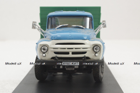 Зил-ММЗ-4502, самосвал со следами эксплуатации, синий/зеленый, (Ultra Models) Конверсия 1:43