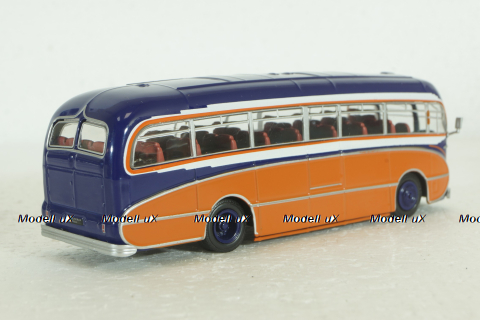 Burlingham Seagull, orange/blue,  Kultovni Autobusy Minule Ery 1:72