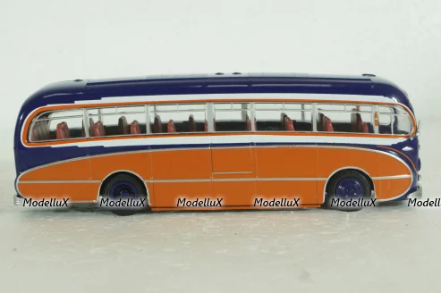Burlingham Seagull, orange/blue,  Kultovni Autobusy Minule Ery 1:72
