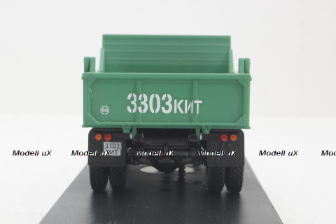 Зил-ММЗ-4502, самосвал со следами эксплуатации, синий/зеленый, (Ultra Models) Конверсия 1:43