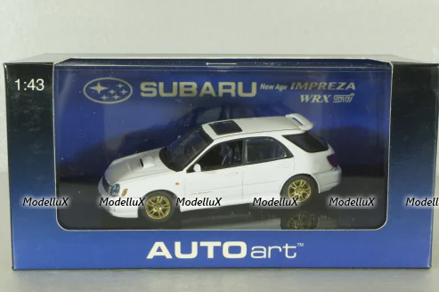 Subaru Impreza WRX Wagon STI 2001, white, 58633, AutoArt 1:43