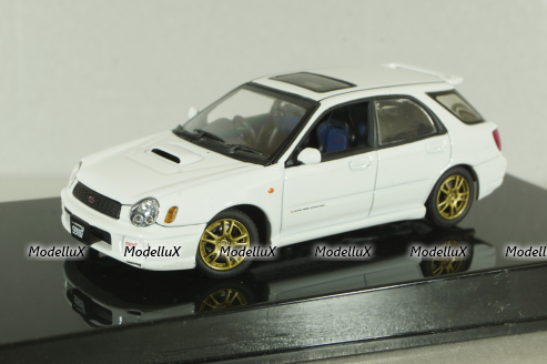 Subaru Impreza WRX Wagon STI 2001, white, 58633, AutoArt 1:43