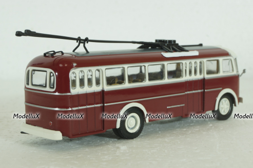 Ikarus 60T, троллейбус  red,  Kultovni Autobusy Minule Ery 1:72