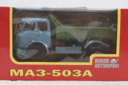 Маз-503А, самосвал, голубой/зеленый, (НАП) Конверсии 1:43