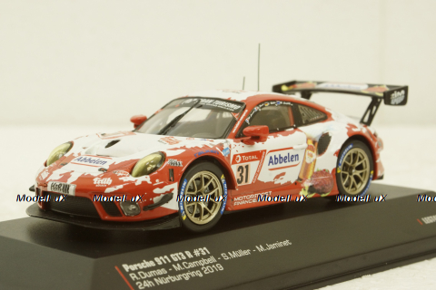 Porsche 911 GT3 R #31 24h Nürburgring 2019 Frikadelli Racing Team, LEGT43021, IXO 1:43